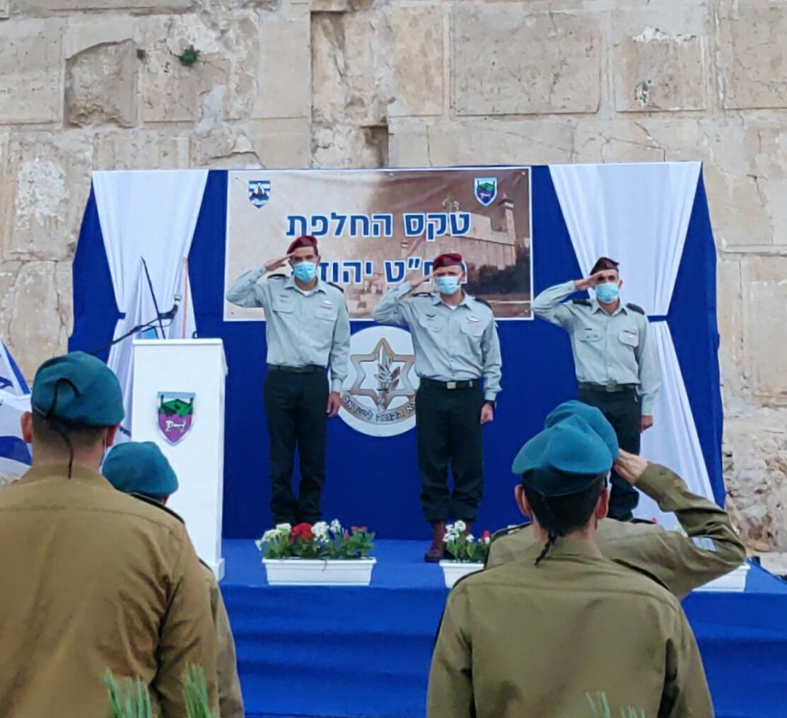 טקס חילופי מפקד חטיבת יהודה התקיים למרגלות מערת המכפלה